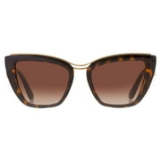 Dolce & Gabbana DG 6144 Plastic Womens Cat-Eye Sunglasses Havana 54mm Adult
