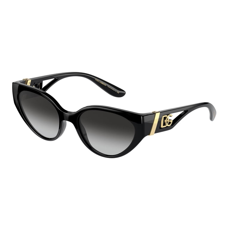 Dolce & Gabbana Womens Cat-Eye Sunglasses, Black Plastic  display picture 3