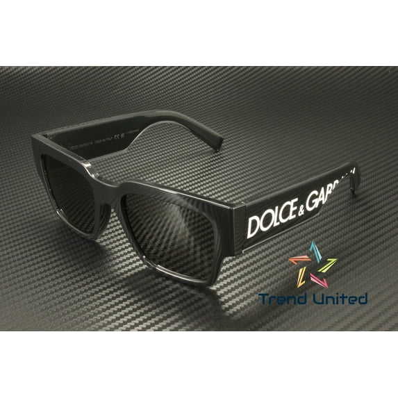 Dolce & Gabbana DG 6184 Plastic Unisex Square Sunglasses Black 52mm Adult