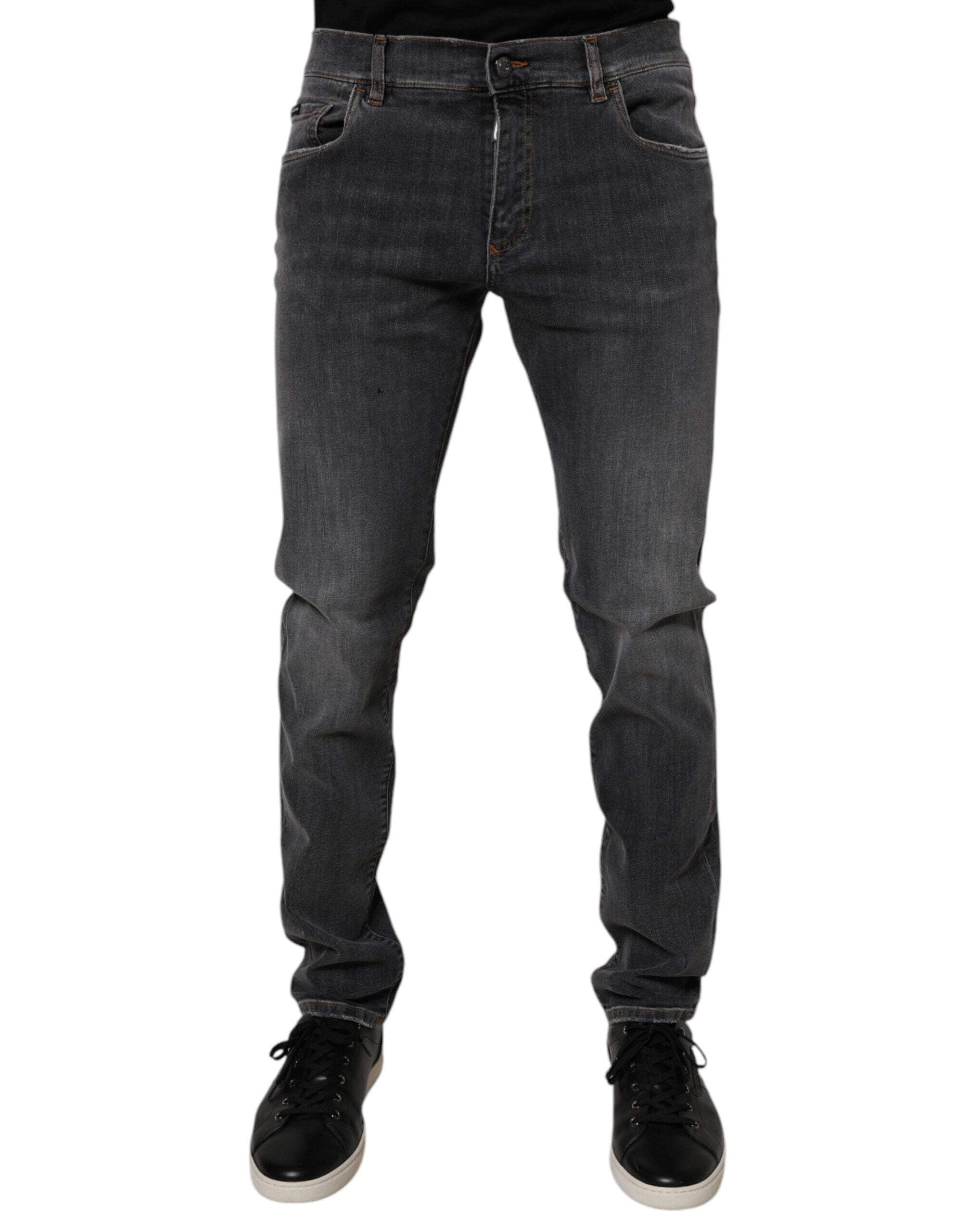 Dolce & Gabbana Blue Washed Cotton Casual Denim Jeans