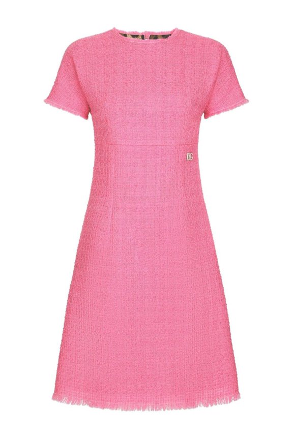 Dolce  Gabbana Dolce  Gabbana Rachel tweed calf-length dress with DG logo