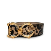 Dolce & Gabbana Donna Dg Girls Two-Tone Glossy Calf Leather Belt
