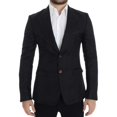 thumbnail image 1 of Dolce  Gabbana Elegant Black Silk Blend Two-Button Blazer, 1 of 8