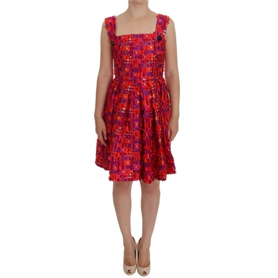 Dolce Gabbana Elegant Pink A-Line Sleeveless Dress