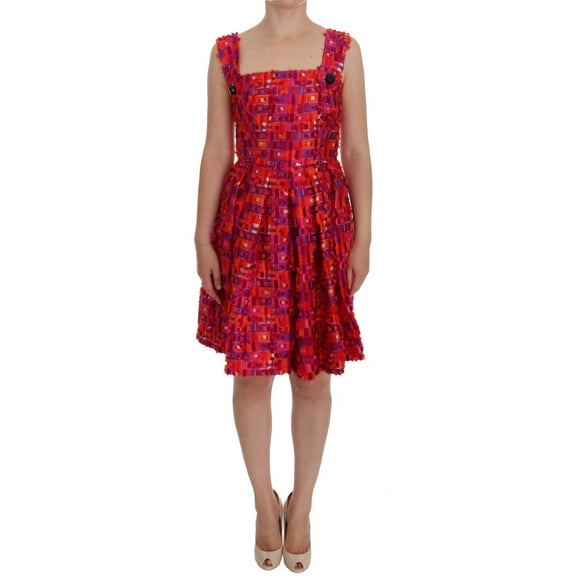 Dolce Gabbana Elegant Pink A-Line Sleeveless Dress