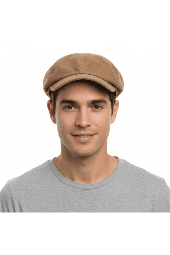 Ivory Cotton Signature Flat Cap-Adult M for mens