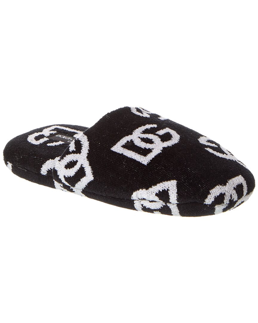 Dolce & Gabbana Jacquard Terry Slippers, s, Black - Walmart.com display picture 1