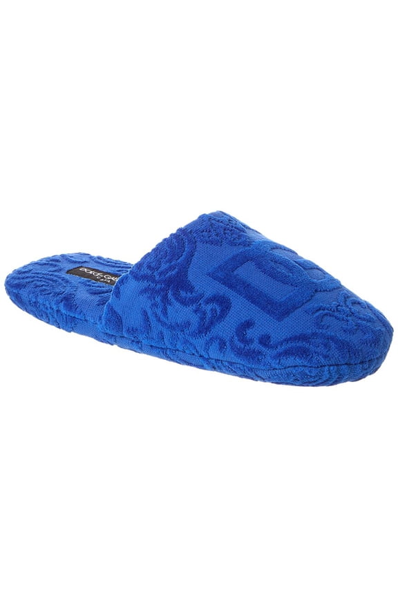Jacquard Terry Slippers, s, Blue
