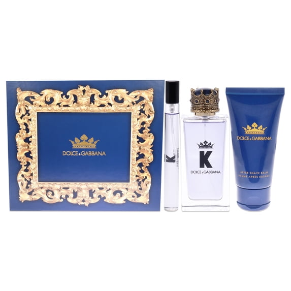 Dolce & Gabbana K Mens 3pc Gift Set - 3.3oz + 0.33oz EDT Spray, 1.6oz Aftershave