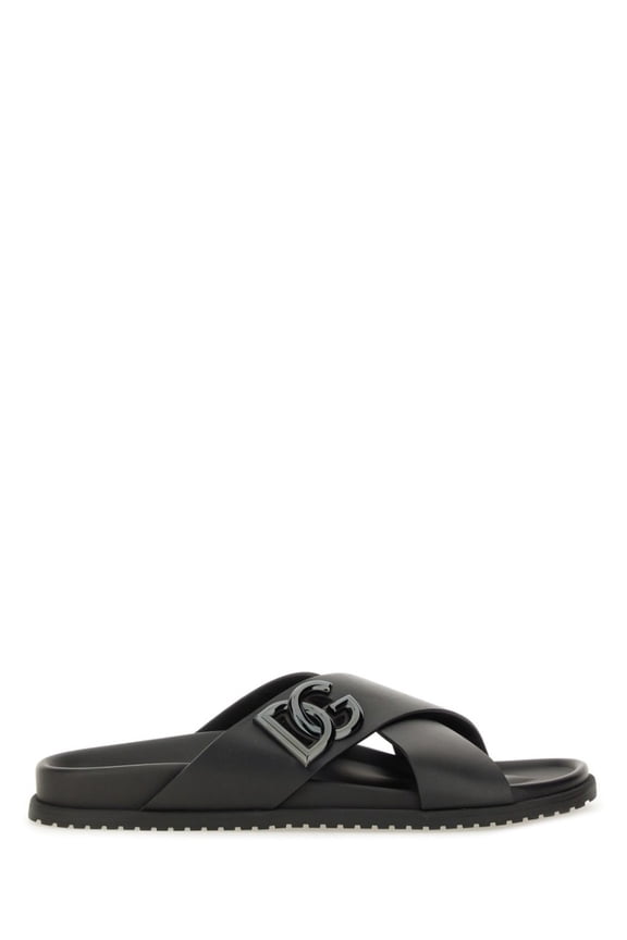 Logo Slide Sandals  Black Black (Men's)