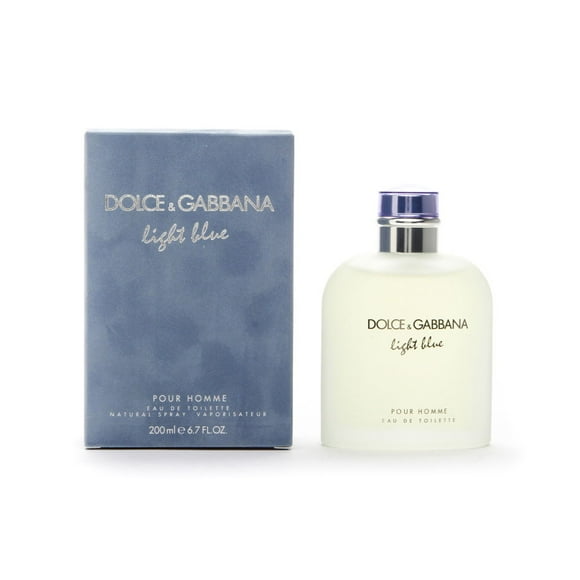 Dolce & Gabbana Light Blue Pour Homme Eau De Toilette Spray, Cologne for Men, 6.7 Oz