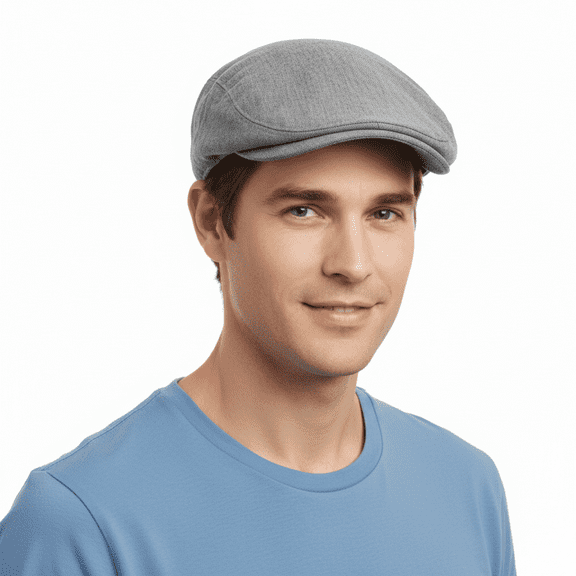 Dolce & Gabbana Light Grey Light Linen Flat Cap-58 for mens