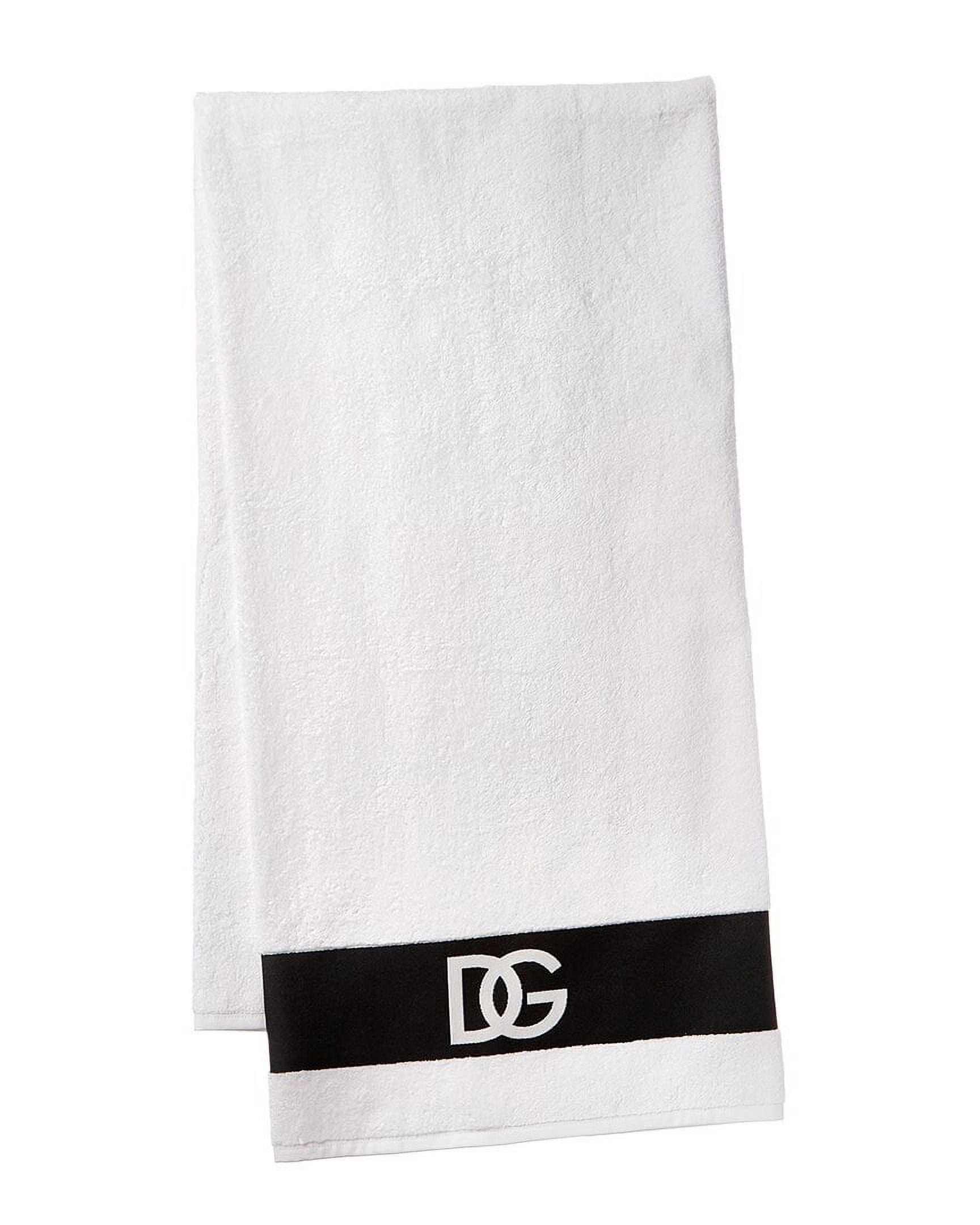 Dolce & Gabbana Logo-Print Terry Bath Towel, White - Walmart.com