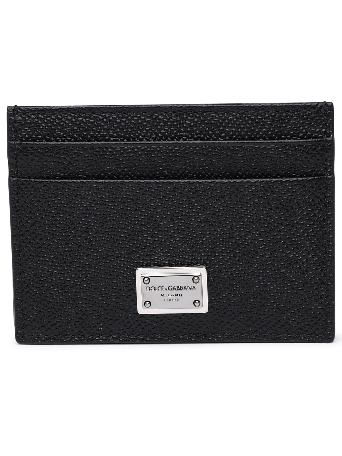 Dolce & Gabbana Man Black Leather Dauphine Card Holder