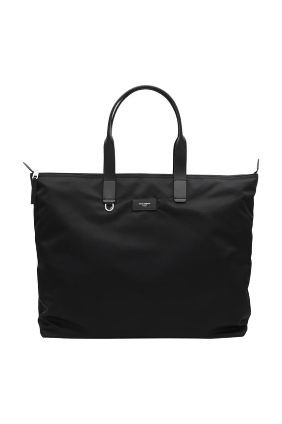 Men's Rectangular Black Tote Bag Black