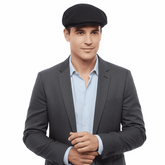 Dolce & Gabbana Men’s Black Pure Linen  Flat Cap -Adult M for mens