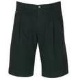 thumbnail image 1 of Dolce  Gabbana Men's Dark Green Cotton Pleated Front Shorts, 1 of 4