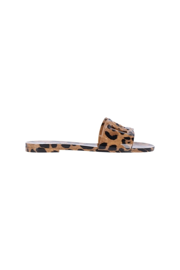 Multicolor Dg Animal Print Rubber Sandals Brown (Women's)