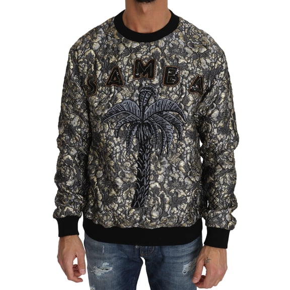 Dolce & Gabbana Multicolor SAMBA Jacquard Palmtree Pullover Sweater