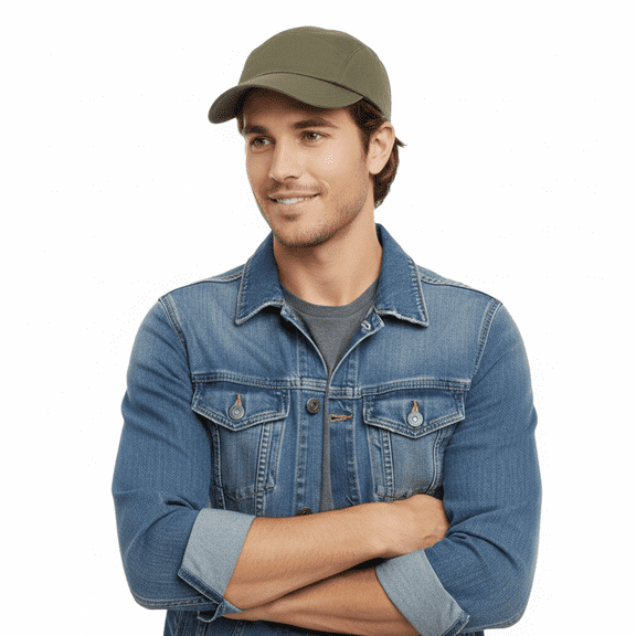 Dolce & Gabbana Olive Green Military-Inspired  Cadet Cap for mens