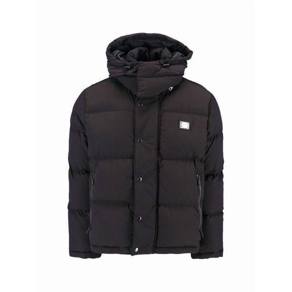 Dolce & Gabbana Quilted Black Puffer Jacket With High Collar (Men's)