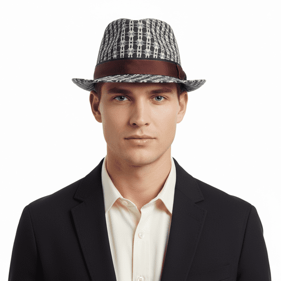 Dolce & Gabbana Silk Blend  Grey Printed Bucket Hat-Adult M for mens