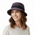 thumbnail image 1 of Dolce & Gabbana Texture Purple 100% Cotton Bucket Hat with Bow-59 for womens, 1 of 4
