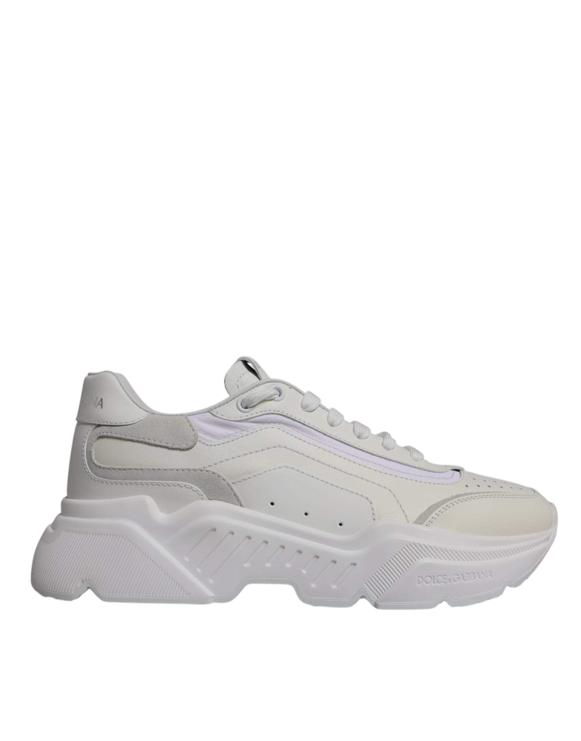 Baskets Dolce & Gabbana Daim Low-Top Daymaster - Blanc - Neuf Avec Boîte