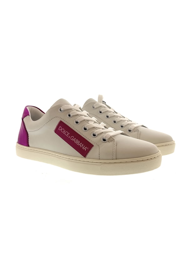 White/Fuchsia Classic Colorblock Sneakers-EU35 for womens