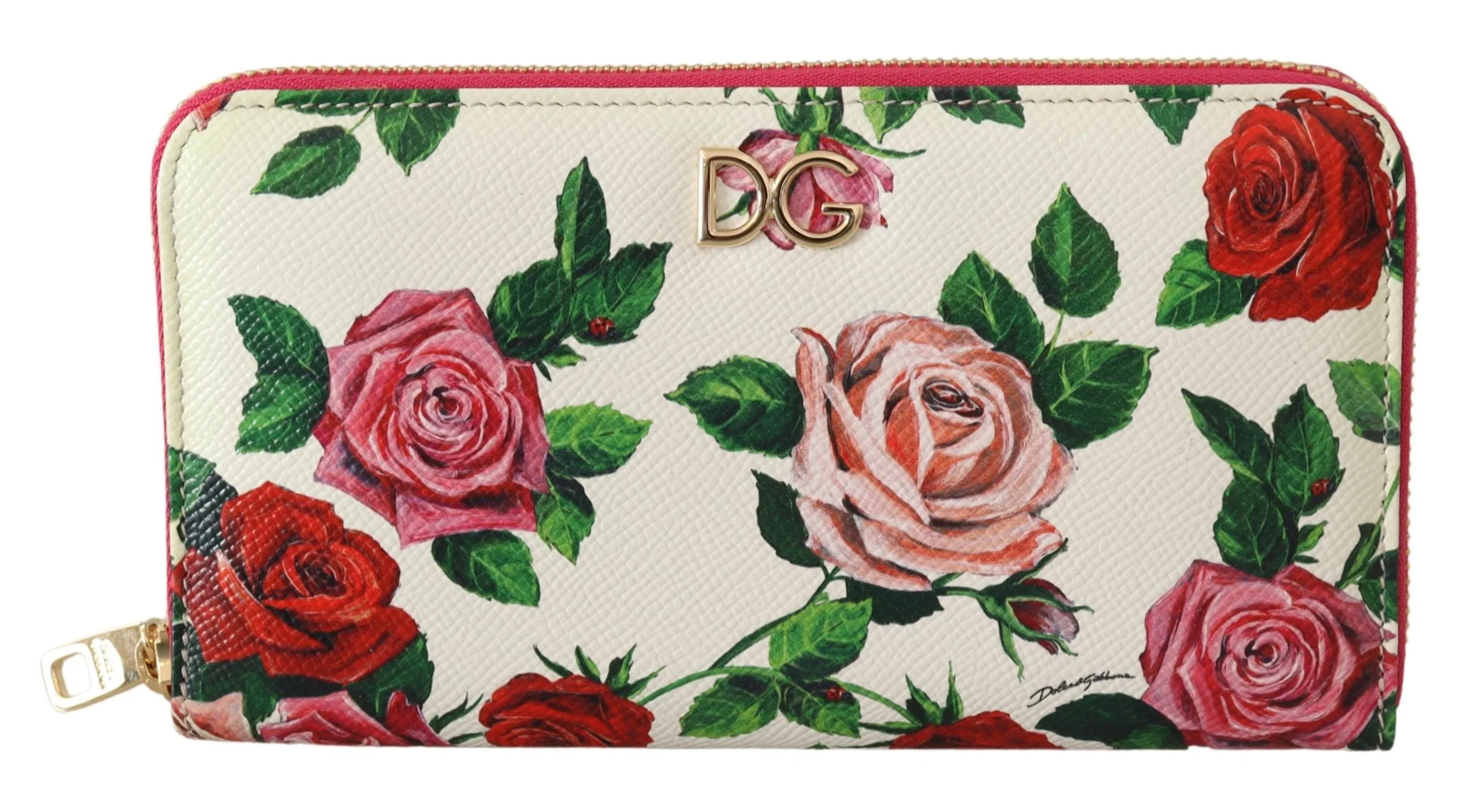 Dolce & Gabbana Dg Logo Leather Card Case in Pink