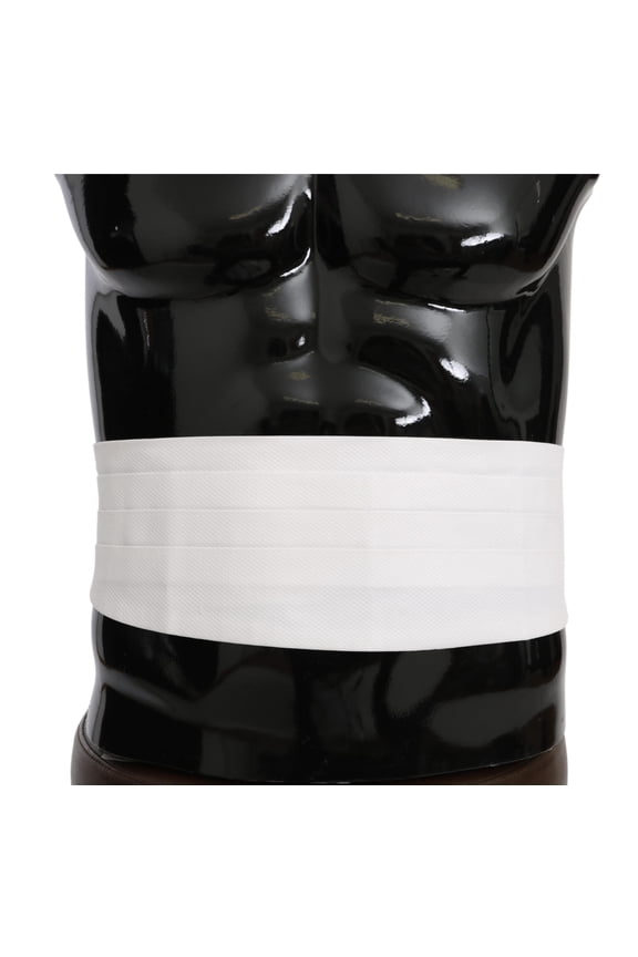 White Men Waist Belt Cotton Cummerbund