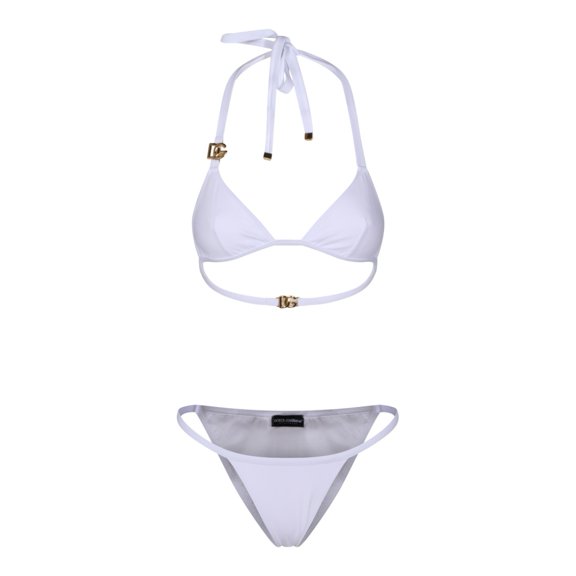 Dolce & Gabbana White Triangle Bikini (Women's)