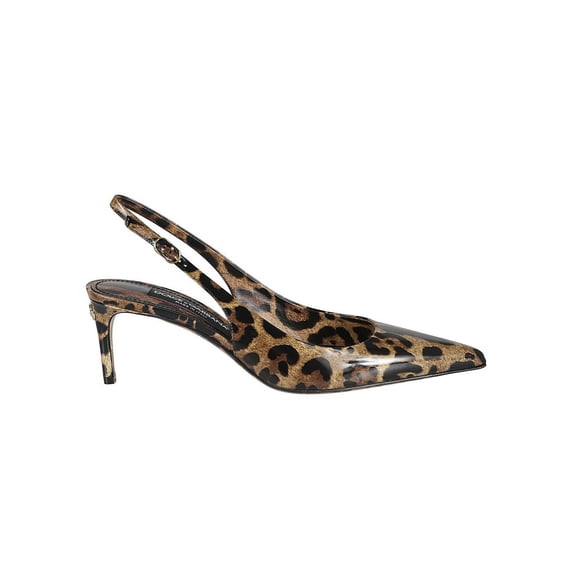 Dolce & Gabbana Woman 75mm Slingback Leather Pumps Brown Sizes EU 34-50 2/3