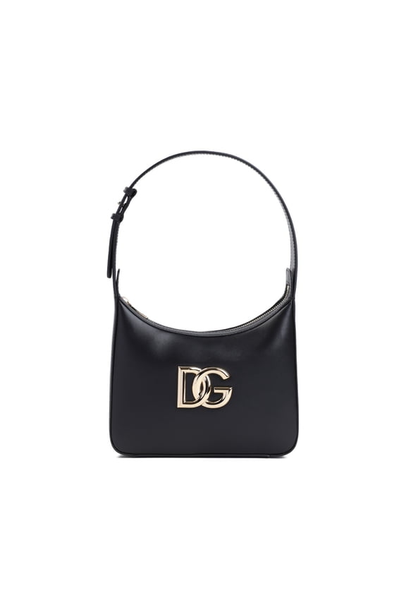 Women's Black Leather Dg Bag Black