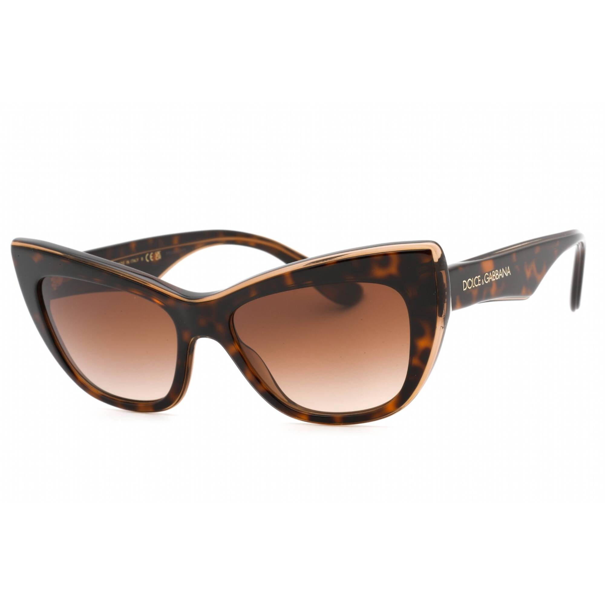 Dolce & Gabbana DG 4417 Plastic Womens Cat-Eye Sunglasses Havana