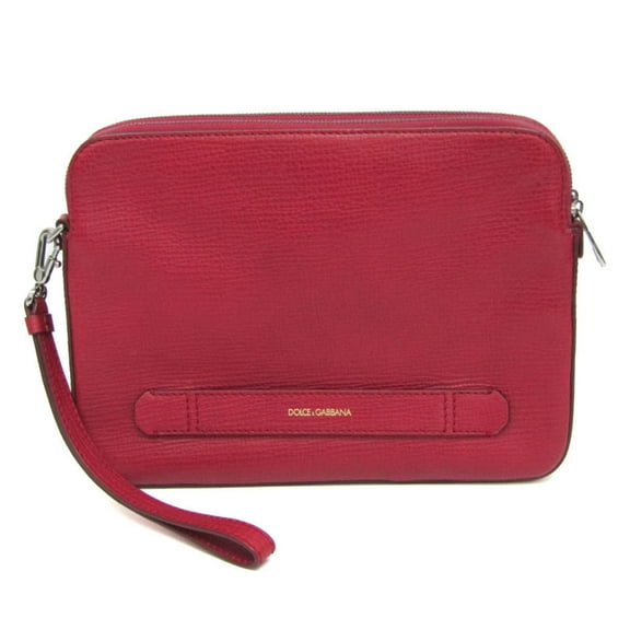 Pre-Owned Dolce & Gabbana Women's Leather Clutch Bag,Shoulder Bag Red Color (Good)