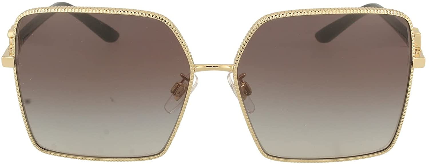 Dolce & Gabbana DG 2279 Metal Womens Square Sunglasses Gold 60mm Adult