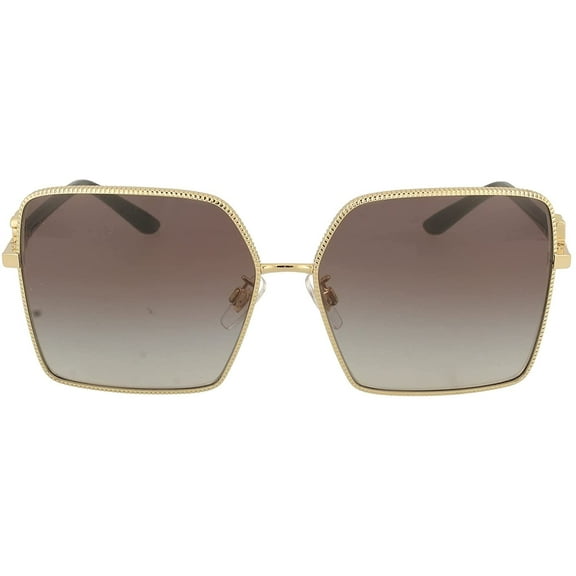 Dolce & Gabbana DG 2279 Metal Womens Square Sunglasses Gold 60mm Adult