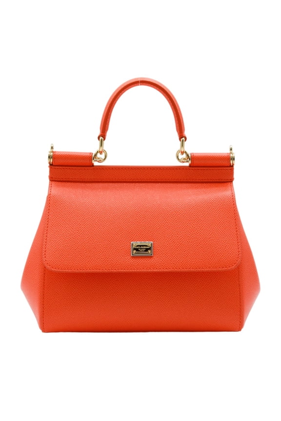 Women's Trapezoidal Structured Handbag With Gold-Tone Hardware Red