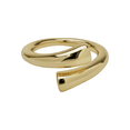 thumbnail image 1 of Dolce Giavonna Gold Plated Bronze Bypass Polish Ring size 12, 1 of 4