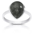 thumbnail image 1 of Dolce Giavonna Sterling Silver Teardrop Labraddrite Solitaire Ring, 1 of 4