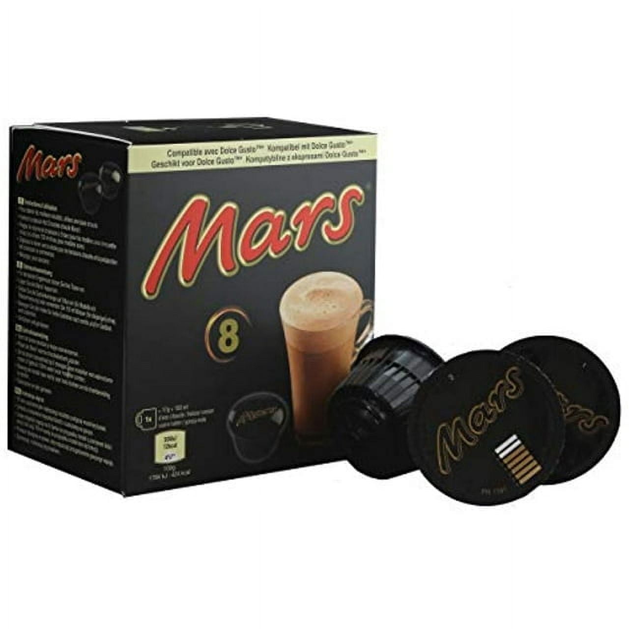 Dolce Gusto Compatible Capsules, Mars Flavored Hot Chocolate, 8 X 17 G (0.5  Oz)