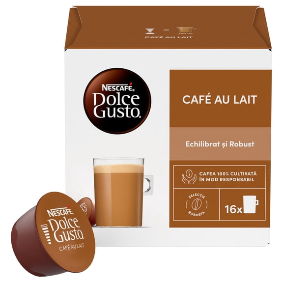 Nescafe Dolce Gusto Caf Au Lait Coffee Pods x16 160g, Imported from Britain