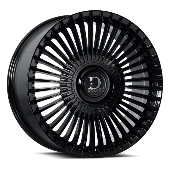 Dolce Luxury Trento 22X9 5X115/120 +15mm Glossy Black Wheel 22" INCH Rim New