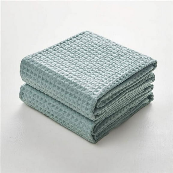 Dolce Mela TW140-2-PI Unisex 100 Percent Cotton Waffle Bath Towels, Pistachio - Set of 2