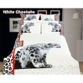 thumbnail image 1 of Dolce Mela - White Cheetahs  Queen Size 6 Pieces Duvet Cover Set Animal Themed Luxury Bedding DM431Q, 1 of 1
