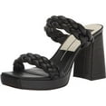 thumbnail image 1 of Dolce Vita Ashby Black Stella Block Heel Braided Straps Open Toe Heeled Sandals (Black Stella, 8.5), 1 of 6