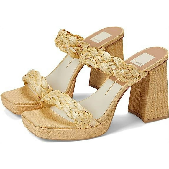 Dolce Vita Ashby Women's Heels Lt Natural Raffia Size 6 M