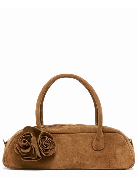 Boracay Suede Shoulder Bag, Brown