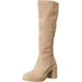thumbnail image 1 of Dolce Vita Corry H2O Dune Suede Block Heel Almond Toe Knee High Fashion Boots (Dune Suede, 8.5), 1 of 6